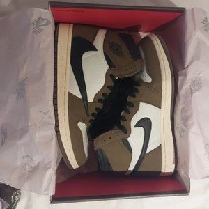 Jordan 1 high-top sneakers black and white brown